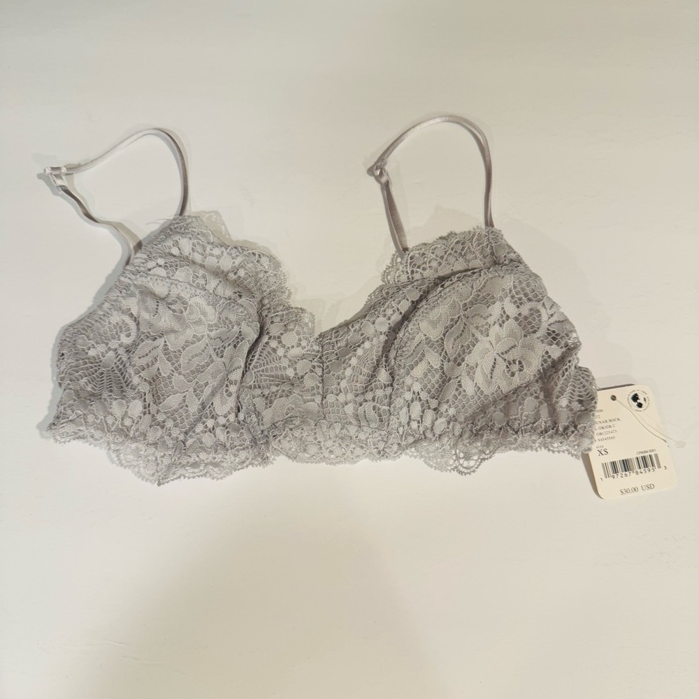 INTIMATELY FREE PEOPLE Maya Multiway Bralette in Luna Rock Light Gray Size XS - Picture 5 of 13
